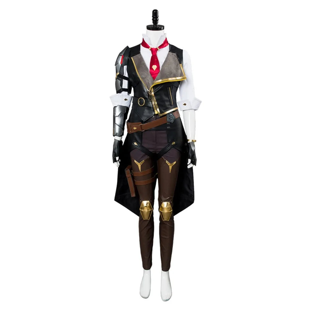 Ashe Cosplay Costume Elizabeth Caledonia Cosplay Ashe Shoes Outfit Full Suit For Adult Women Halloween Carnival Costumes