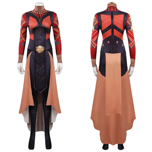 Okoye Cosplay Costume Movie Wakanda Forever Women Jumpsuit Outfit Halloween Party Clothes For Ladies Role Play Fashion New