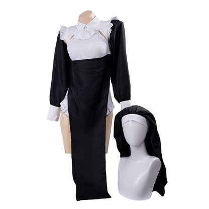 Nun Cosplay Costume Woman Dress Halloween Sexy Woman Cosplay Suit Anime Nun Headgear