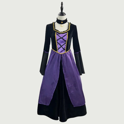 Halloween Witch Costume Performance Purple Witch Dress Witch Cos Ghost Festival Performance Dress Up