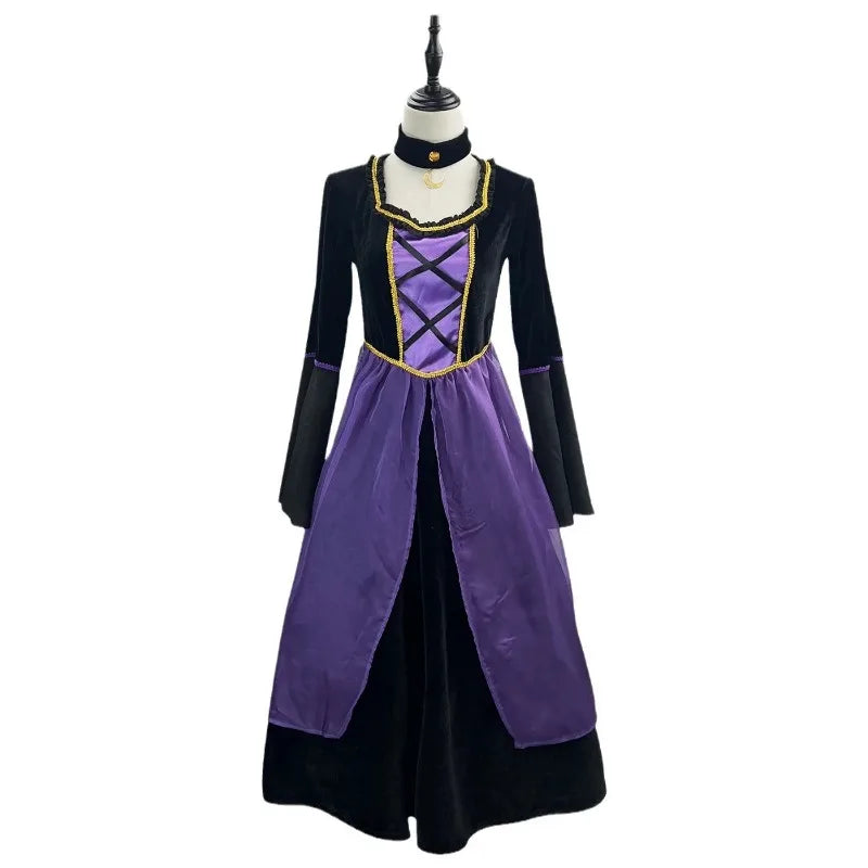 Halloween Witch Costume Performance Purple Witch Dress Witch Cos Ghost Festival Performance Dress Up