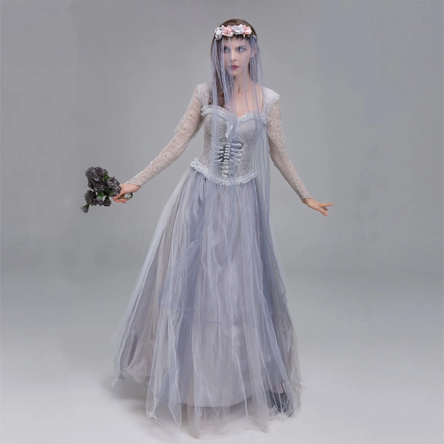 Party Attire Halloween Women'S Ghost Bride Costume Women'S Costume Horror Ghost Bride Cosplay Dress Ghost Performance Costume