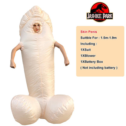 Inflatable Costumes For Adult Sexy Dick Jumpsuit Funny Dress Disfraz Holiday Paty Halloween Anime Cosplay Suit