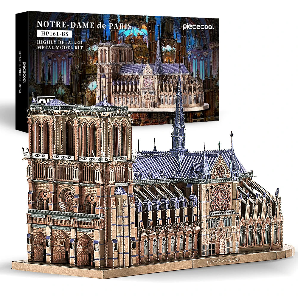 3D Metal Puzzles Jigsaw, Notre Dame Cathedral Paris DIY Model Building Kits Toys for Adults Birthday Gifts