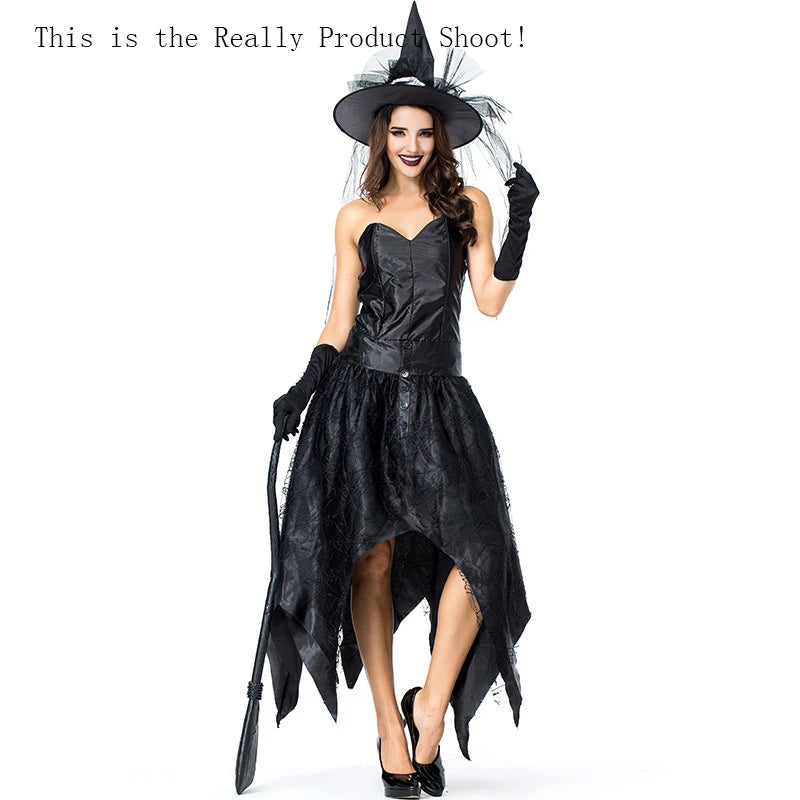 Plus Size Women Sexy Witch Costume Halloween Sexy Adult Witch Cosplay Woman Carnival Fantasia Fancy Dress Female Funny Outfits