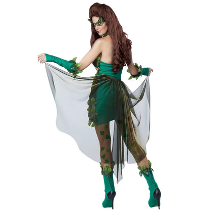 Poison Ivy Women Costume Lethal Beauty Cosplay Fancy Dress