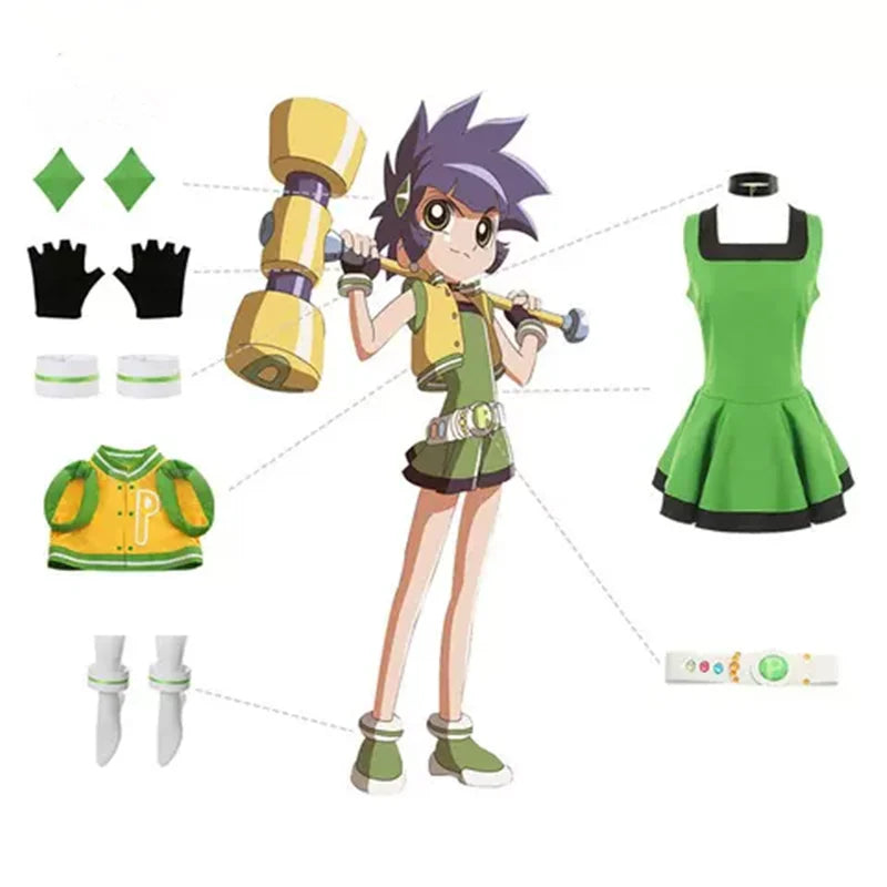 Powered Buttercup Cosplay Costume For Halloween Christmas Festival Party Game Comic Con Daily Clothes