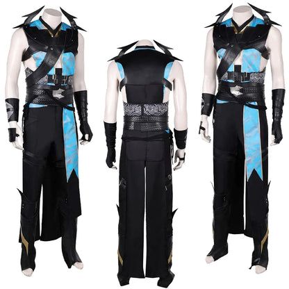 Quan Chi Fantasia Cosplay Suits Anime Game Mortal Kombat Costume Disguise Adult Men Fantasy Halloween Carnival Party Clothes