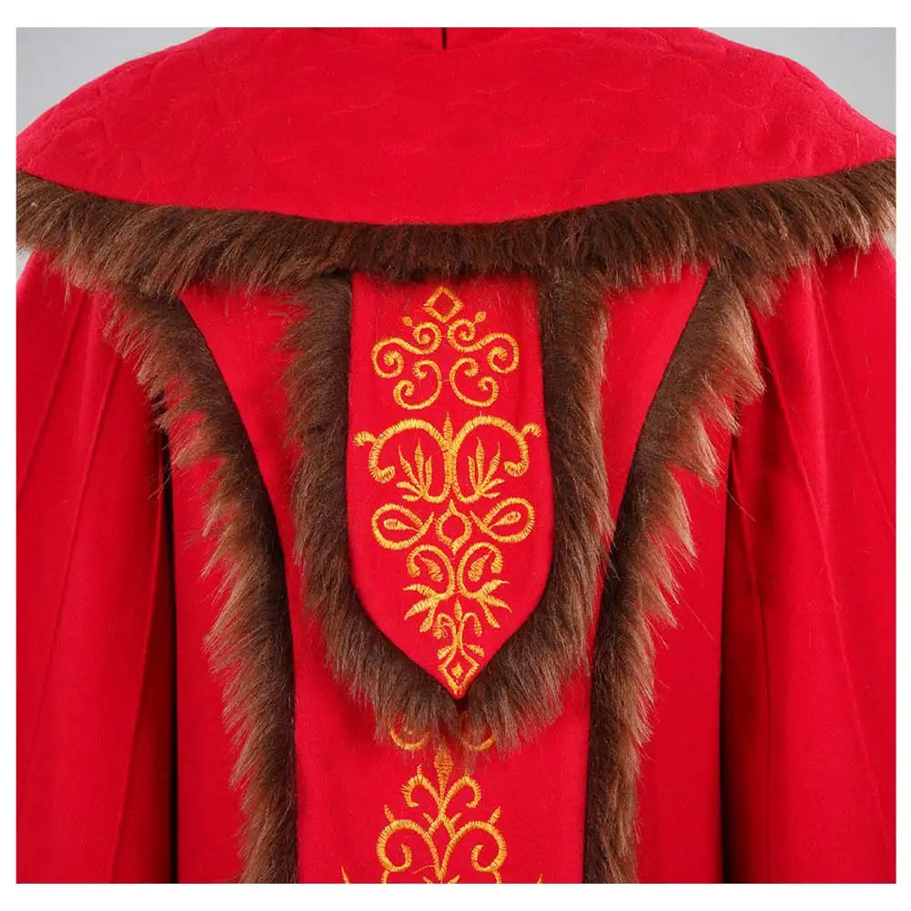 Queen Amidala Red Gown Cosplay Costume with Hood and Embroidery for Women Roleplay