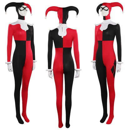 Harley Quinn Cosplay Costume Superhero Outfit for Women Fantasy Roleplay Disguise