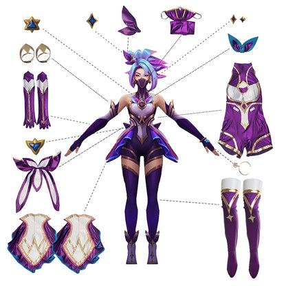 Star Guardian Akali Cosplay Costume Game  AKALI Women Cosplay Outfit Fullsets Sexy Halloween Cos Costume