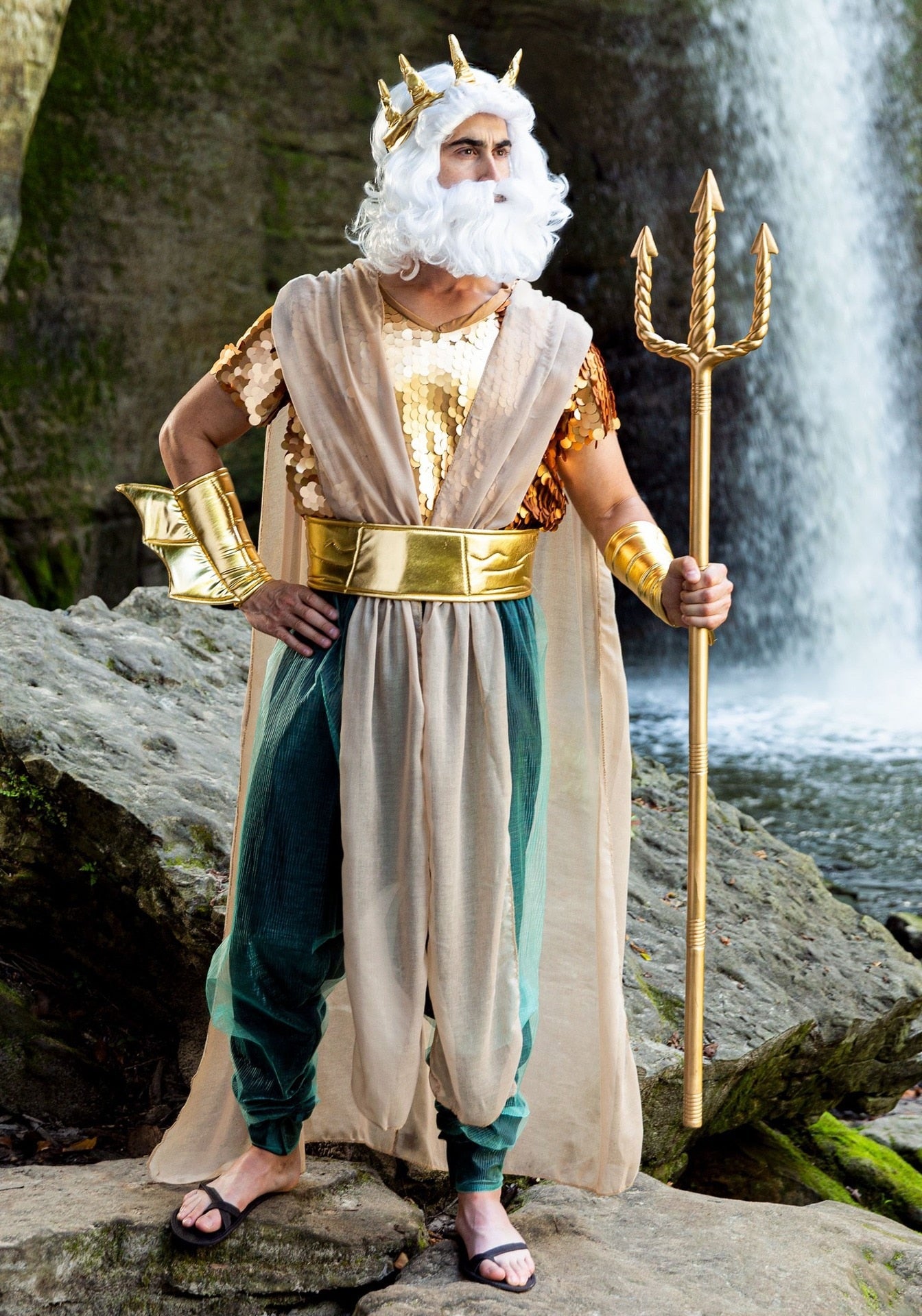 Ranqi Ancient Greek Costume Egyptian Pharaoh King God of War Halloween Costumes for Men