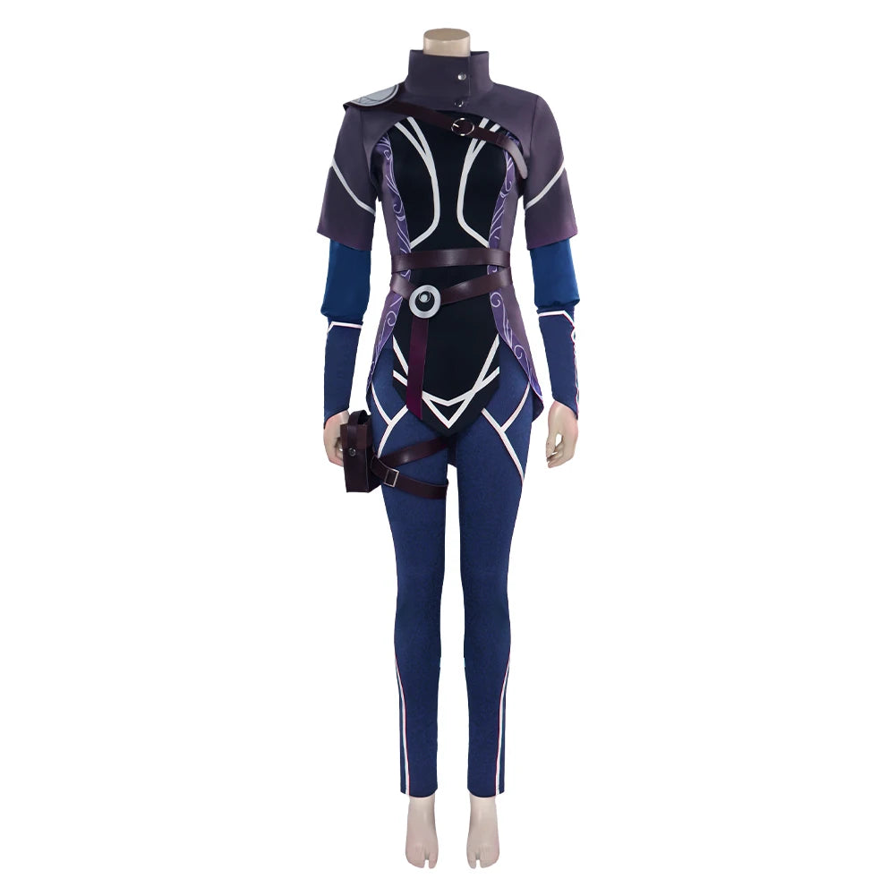 Rayla Cosplay The Dragon Prince Costume Adult Women Fantasy Fantasia Top Pants Outfits Halloween Carnival Disguise Party Suit