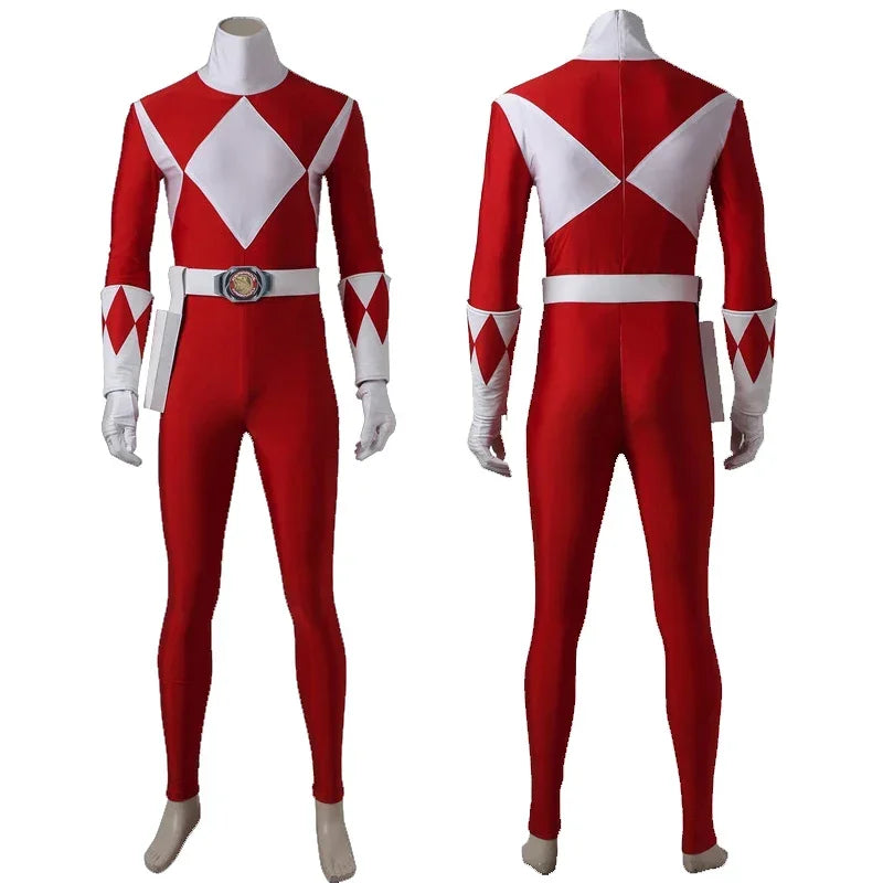 Red Morpher Jason Cosplay Costume Bodysuit Belt Boots Outfit  Full Set and Individual Items Are Sold Custom Size