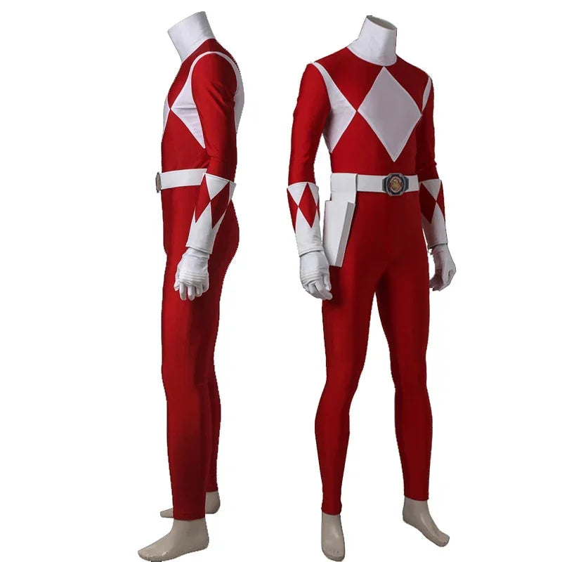 Red Morpher Jason Cosplay Costume Bodysuit Belt Boots Outfit  Full Set and Individual Items Are Sold Custom Size