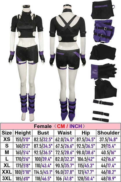 Reina Cosplay Role Play Sexy Suit Anime Game Tekken8 Costume Adult Women Roleplay Fantasy Halloween Carnival Party Clothes