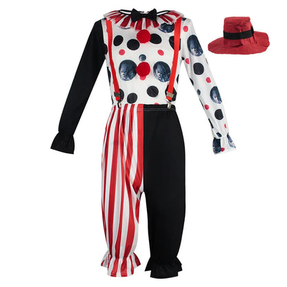 Girls Harlequin Clown Costume Kids Clown Jester Fancy Dress Cosplay Halloween Costume New Arrival Purim Carnival