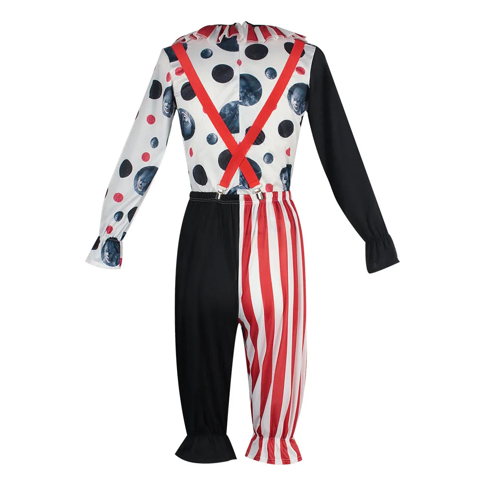 Girls Harlequin Clown Costume Kids Clown Jester Fancy Dress Cosplay Halloween Costume New Arrival Purim Carnival