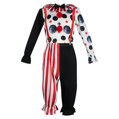 Girls Harlequin Clown Costume Kids Clown Jester Fancy Dress Cosplay Halloween Costume New Arrival Purim Carnival