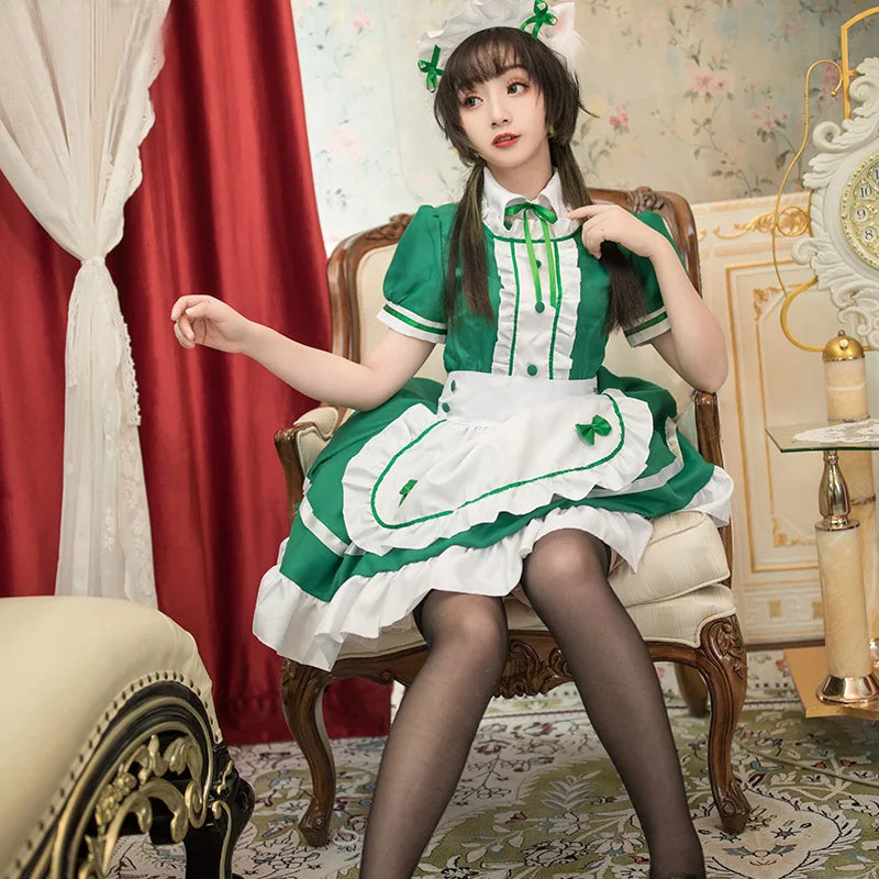 Retro Maid Cosplay Costumes Anime Lolita Kawaii Coat Goth Clothes Women Punk Gothic Plus Size Lolita Blouse Kawaii Dress