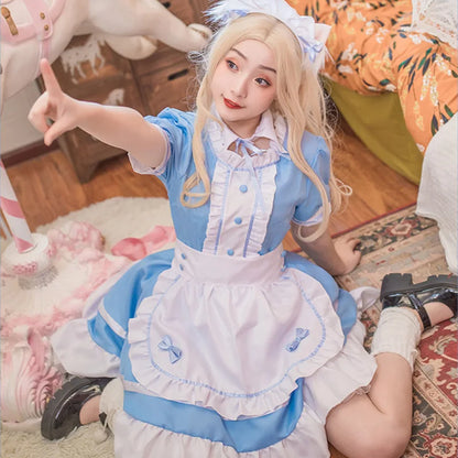 Retro Maid Cosplay Costumes Anime Lolita Kawaii Coat Goth Clothes Women Punk Gothic Plus Size Lolita Blouse Kawaii Dress