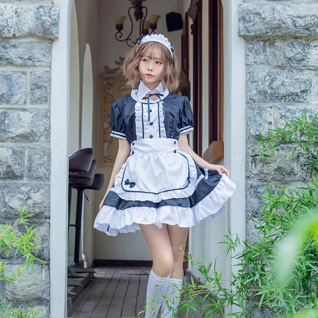 Retro Maid Cosplay Costumes Anime Lolita Kawaii Coat Goth Clothes Women Punk Gothic Plus Size Lolita Blouse Kawaii Dress