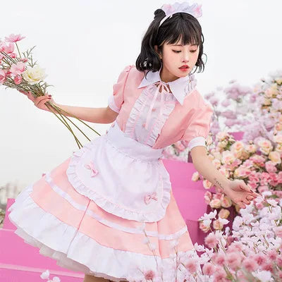 Retro Maid Cosplay Costumes Anime Lolita Kawaii Coat Goth Clothes Women Punk Gothic Plus Size Lolita Blouse Kawaii Dress