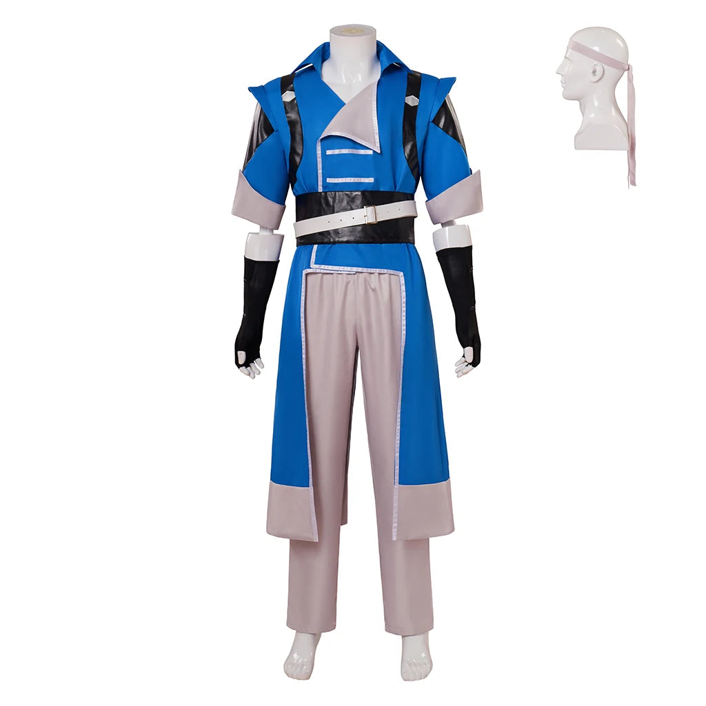 Richter Belmont Cosplay Costume Anime Uniform Blue Top Pants Glove Suit Male Halloween Carnival Party Costume