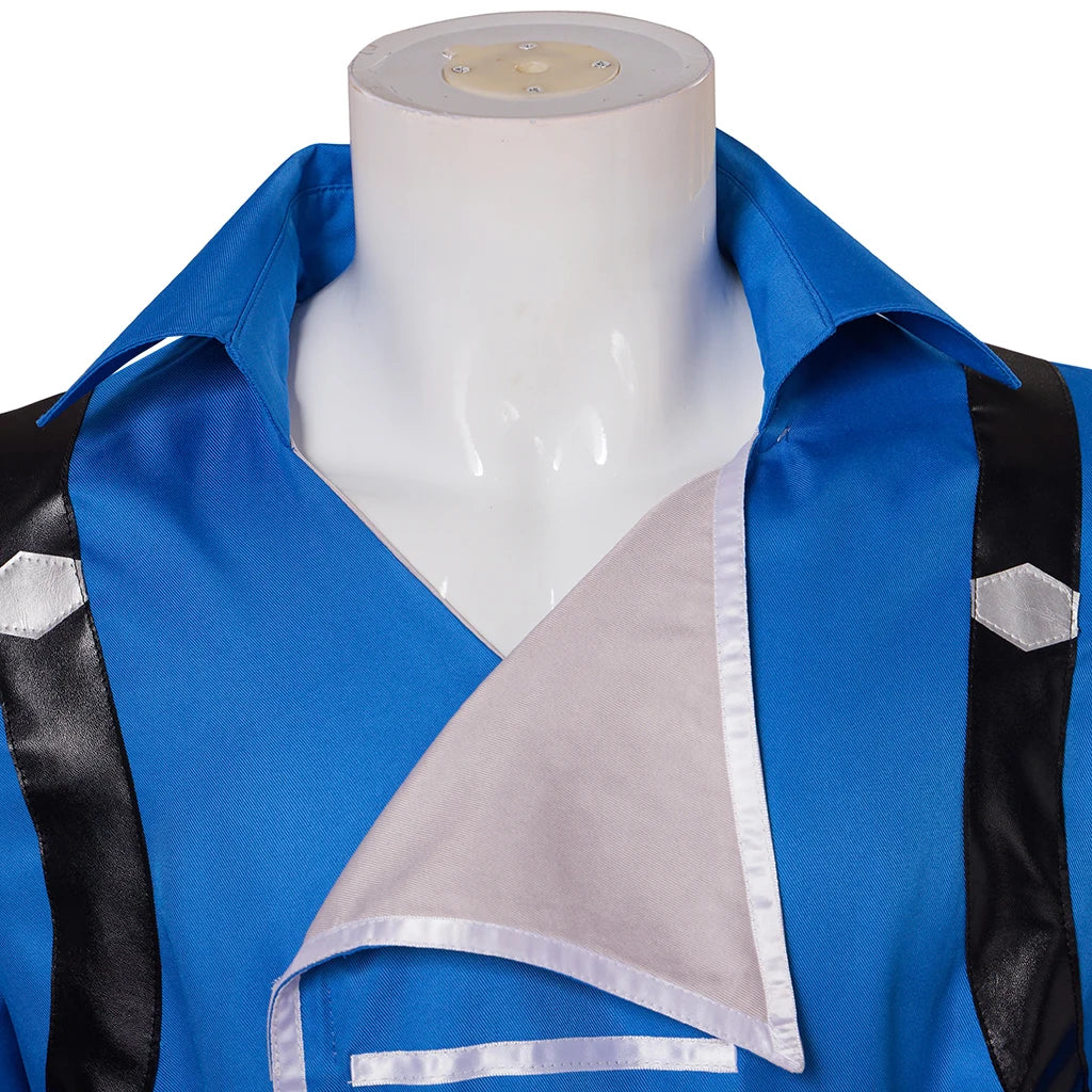 Richter Belmont Cosplay Costume Anime Uniform Blue Top Pants Glove Suit Male Halloween Carnival Party Costume