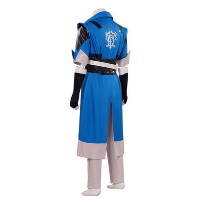 Richter Belmont Cosplay Costume Anime Uniform Blue Top Pants Glove Suit Male Halloween Carnival Party Costume