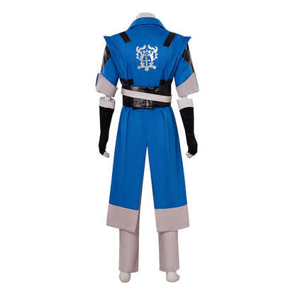 Richter Belmont Cosplay Costume Anime Uniform Blue Top Pants Glove Suit Male Halloween Carnival Party Costume