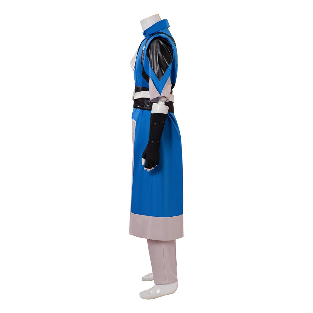 Richter Belmont Cosplay Costume Anime Uniform Blue Top Pants Glove Suit Male Halloween Carnival Party Costume