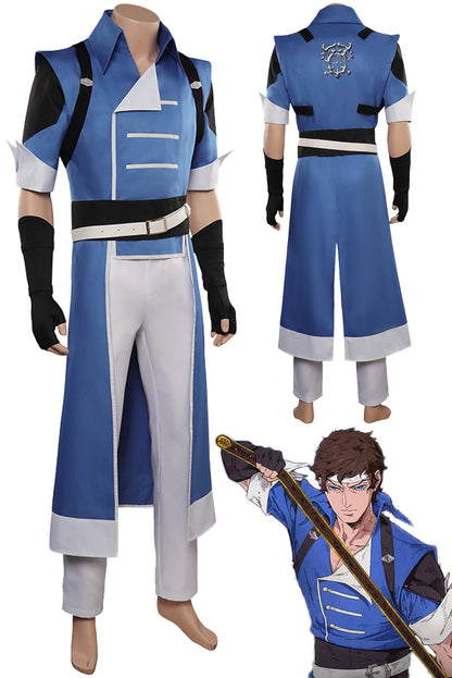 Richter Belmont Cosplay Fantasia Animated TV Castle Nocturne Costume Adult Men Fantasy Male Halloween Carnival Party Cloth