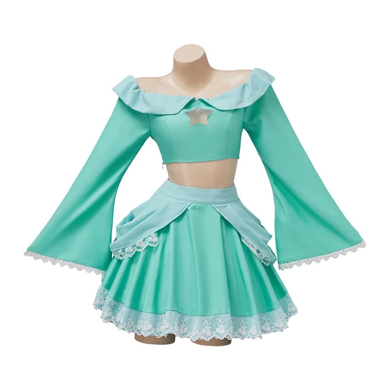 Rosalina  Princess Cosplay Costume Sexy Cute Crop Top Lolita Skirts  Outfit Halloween Carnival Suits