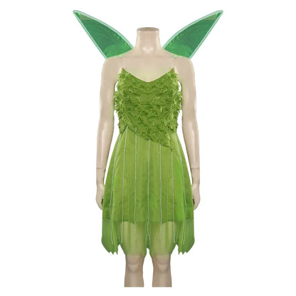 Tinker Bell Cosplay Dress Women Costume Movie Peter Cos Pan Fantasia Elf Roleplay Dress Wings Halloween Carnival Party Outfits