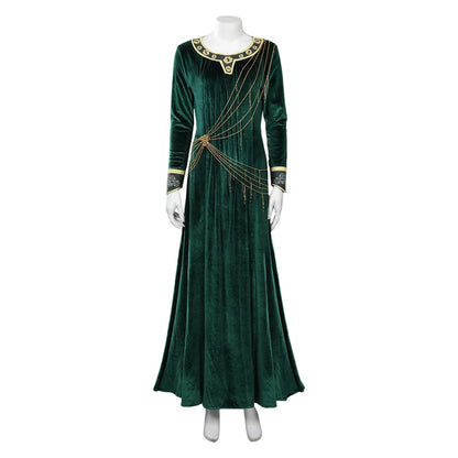 Galadriel Cosplay Women Costume TV Power Season 1 Noldor Lady Roleplay Fantasia Green Dress Fancy Dress Party Cloth Role Playing