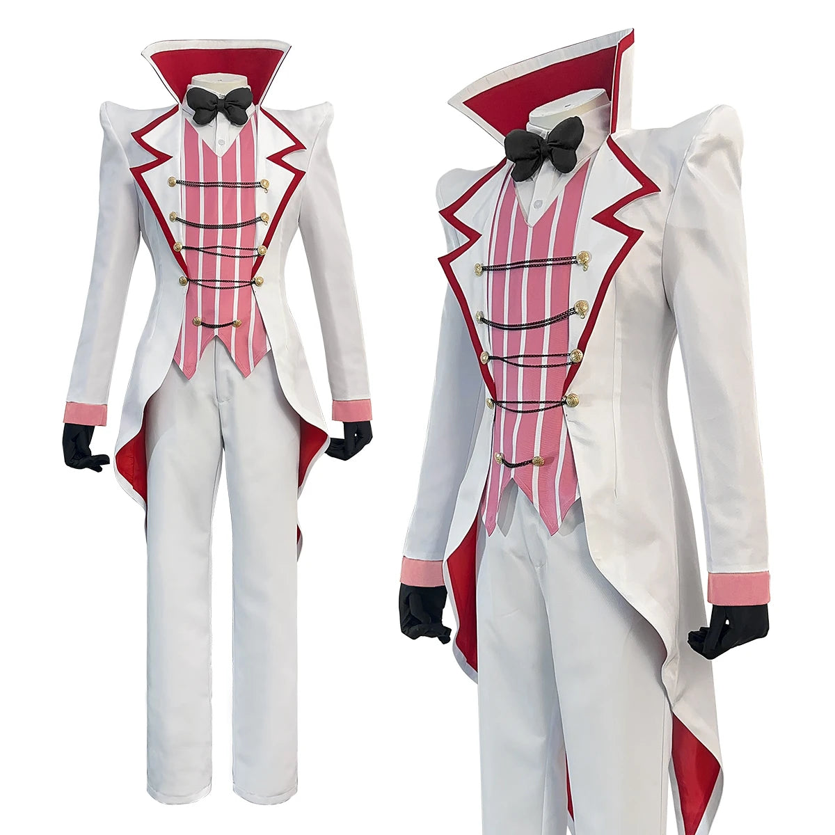 Haz Hotel Anime Lucifer Morningstar Cosplay Costume Wig Stand-up Collar Tailcoat Pants Vest Cos Convention Halloween Gift