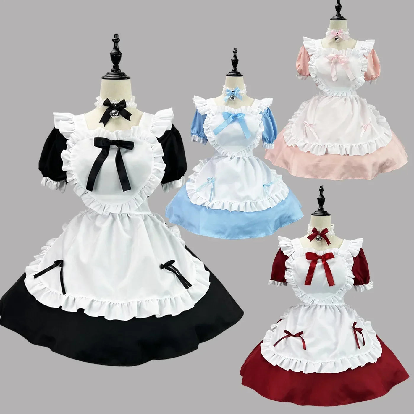 Classic Black and White Maid Costume As Alice Lolita Dress Halloween Costumes for Women