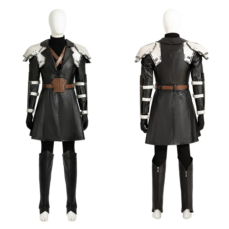 Sephiroth Cosplay Costume Final Fantasy 7 Outfit with Shoes and Wig Custom Size for Men Halloween Comic Con