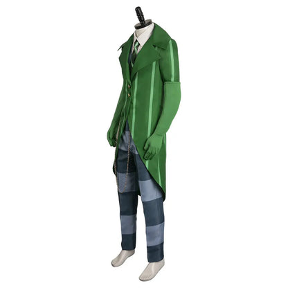 Dr. Seuss The Lorax Onceler Cosplay Costume Green Suit for Men Halloween Roleplay Outfit