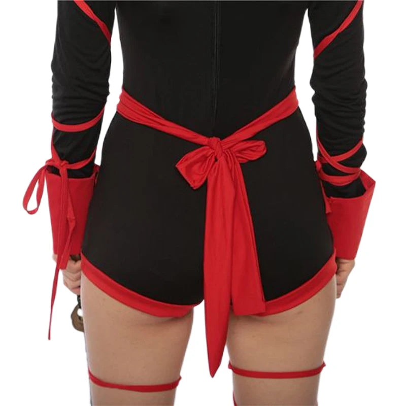 Anime Female Sexy Anime Dragon Warrior Ninja Cosplay Jumpsuit Uniform Set Female Adult Halloween Costume