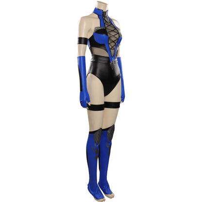 Kitana Cosplay Fantasy Sexy Bodysuit Game Mortal Kombat Costume Women Halloween Party Clothes For Ladies Role Play