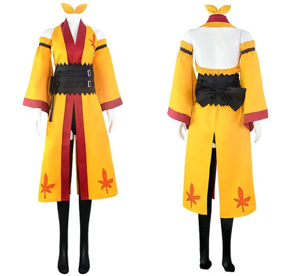 Edens Zero Anime Homura Kogetsu Kimono Women Uniform Suit Cosplay Costume Yellow Dress Girls Party Clothes Halloween Costumes