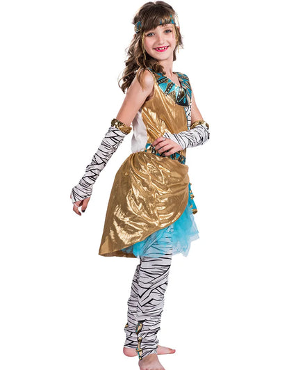 Halloween Costume Children Mummy Cosplay Costume Egypt Dress Party Dress Carnival Clothing