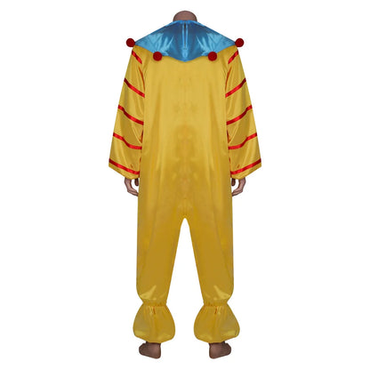 Killer Klowns from Outer Space Cosplay Costume Clown Jumpsuit Scarf Man Women Halloween Party Role Play Clothes For Adult New