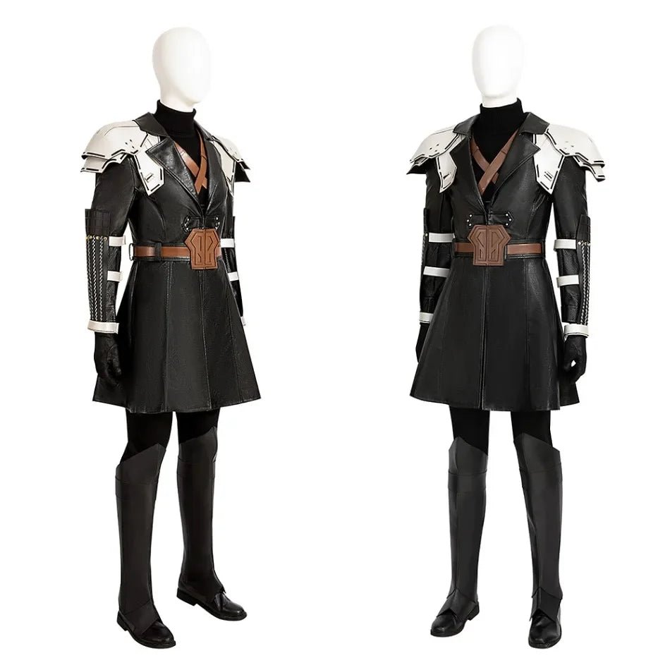 Sephiroth Cosplay Costume Final Fantasy 7 Outfit with Shoes and Wig Custom Size for Men Halloween Comic Con