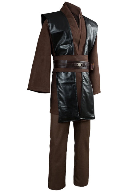 Anakin Skywalker Cosplay Costume Brown No Clock Costume Suit Halloween Carnival Cosplay Costumes for Adult Men