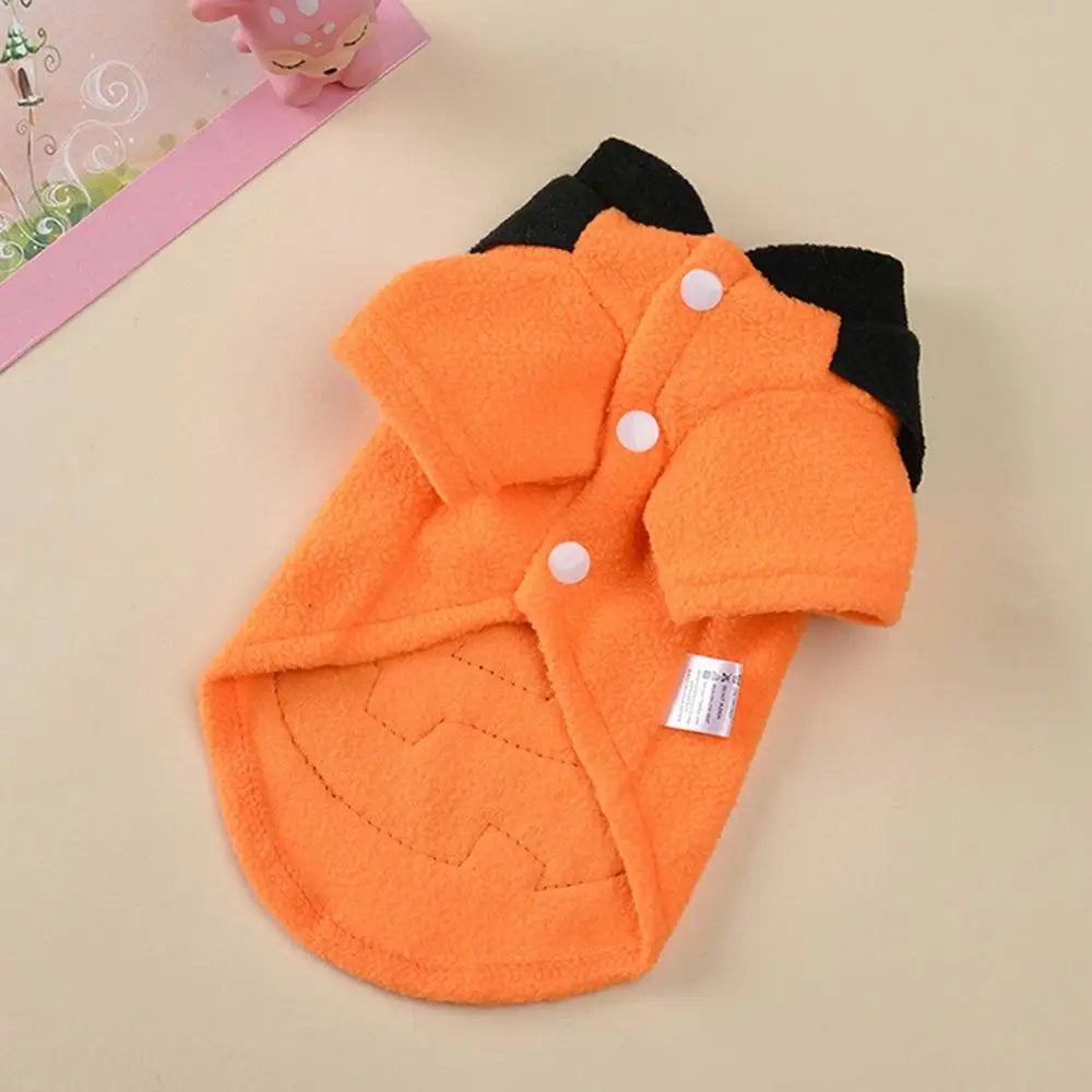 Dog Costume Pumpkin | Cute Pet Cosplay Dress | Puppy Hoodie Pet Coat Halloween Clothes Comfortable Breathable Soft Animal Jumpsu