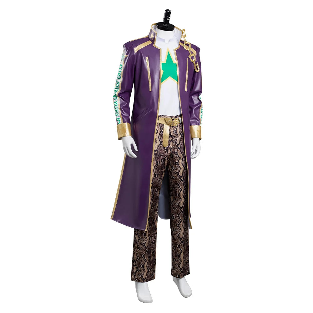 Kujo Jotaro Stone Ocean Cosplay Costume Anime JoJo's Bizarre Adventure Men's Halloween Outfit