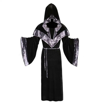 Fantasia Gothic Witch Vampires Cosplay Velvet Black Robe Stage Disfraz Costume Women Fantasy Halloween Carnival Party Clothes